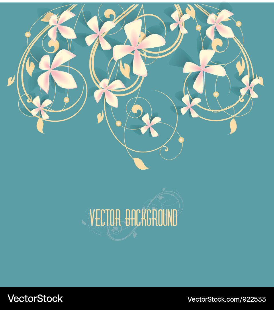 Pink flowers Royalty Free Vector Image - VectorStock