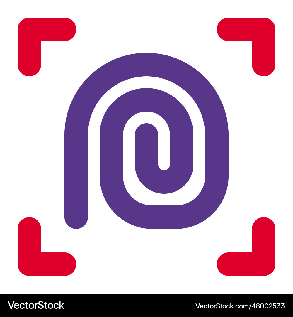 Recognition systems scan finger to identify user vector image