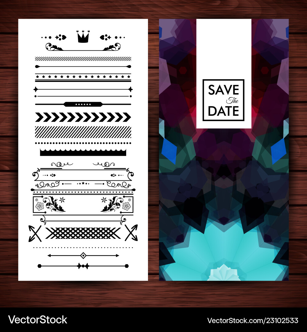Save the date invitation with text and objects Save the date invitation with text and objects vector image