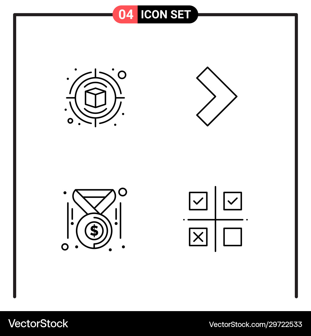 Set 4 line style icons for web and mobile Set 4 line style icons for web and mobile Vector Image