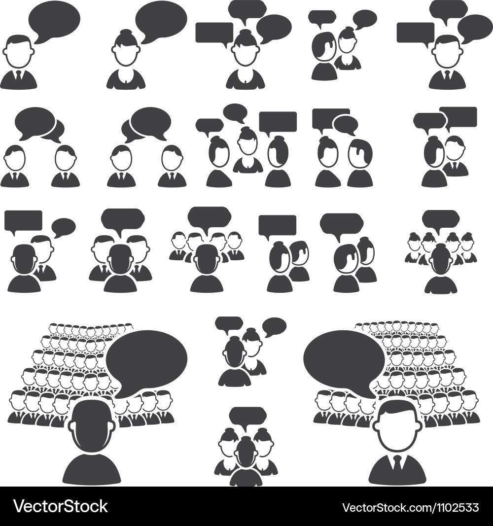 Set of dialog icons vector image