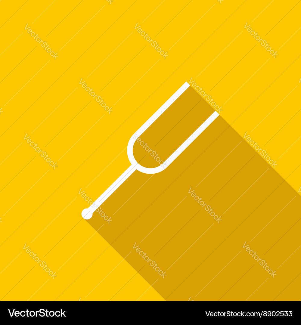 Tuning fork icon flat style Vector Image