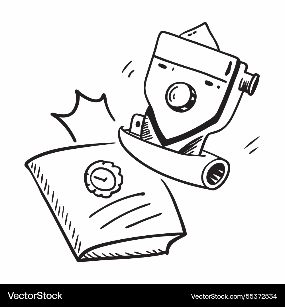 2d as security camera icon with a shield 2d as security camera icon with a shield vector image