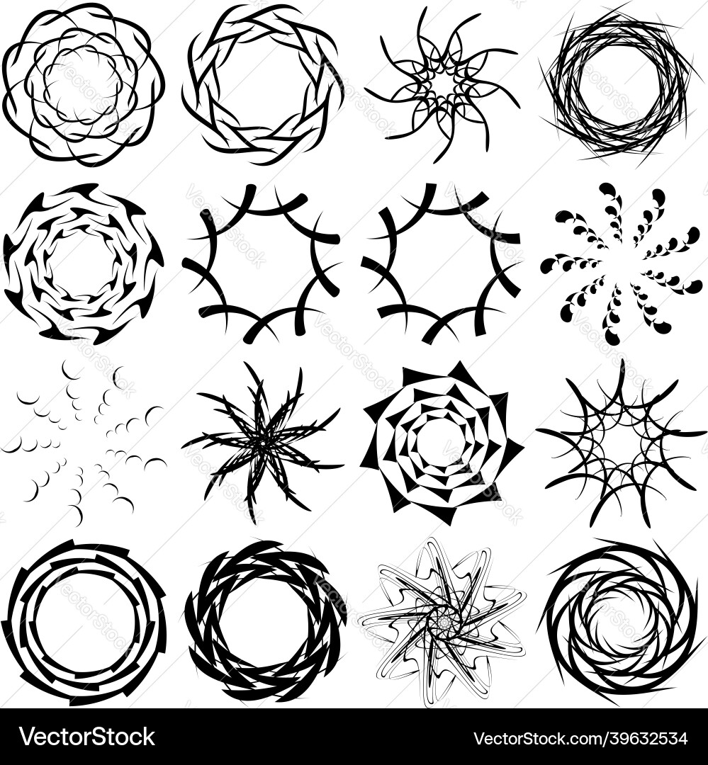 Abstract circular drawing amorphous nonfigurative Abstract circular drawing amorphous nonfigurative vector image