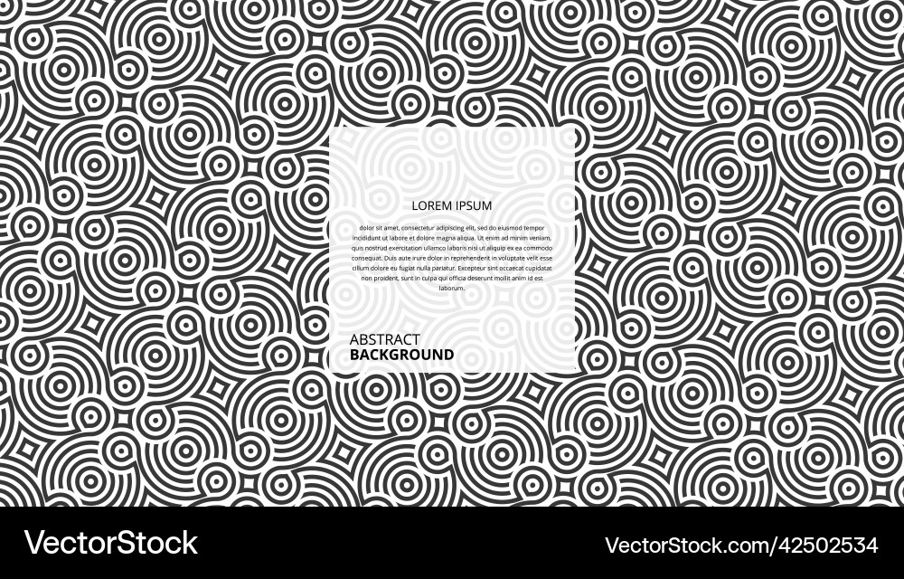 Abstract seamless circular combination lines vector image