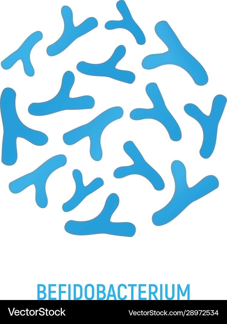 Bifidobacteriums icon probiotic concept logo Bifidobacteriums icon probiotic concept logo vektorbild