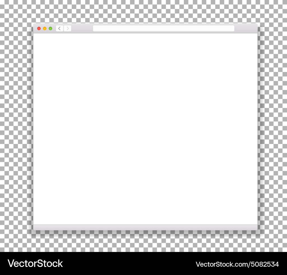 Blank Browser Window Template Vector Image