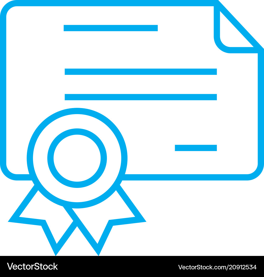 Cash cheque linear icon concept line Cash cheque linear icon concept line vector image