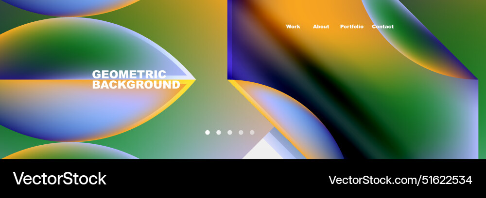 Colorful gradients with abstract geometric shapes Vector Image