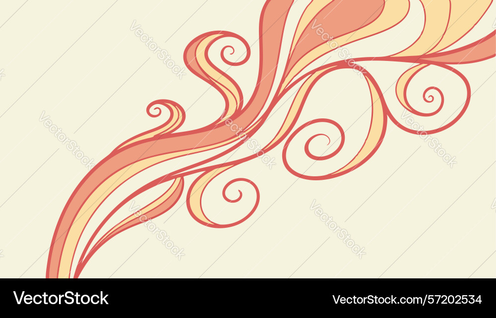 Dynamic abstract flowing waves and swirls design vector image