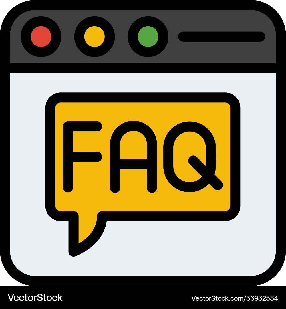 Faq line filled style icon design Vector Image