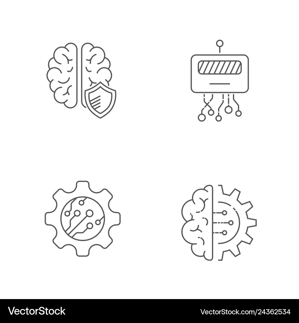 High computer technology hi-tech ai iot vector image
