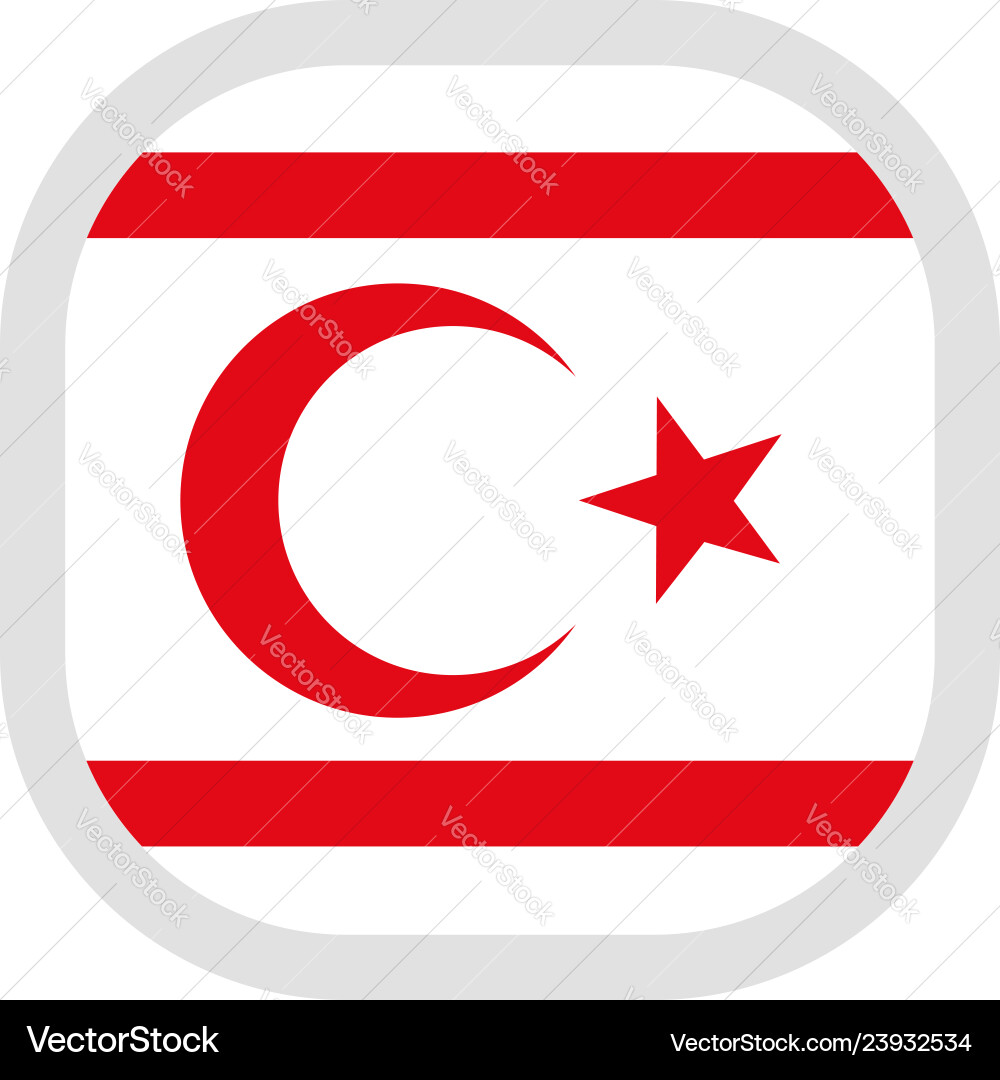 Icon square shape with flag on white background Icon square shape with flag on white background vector image