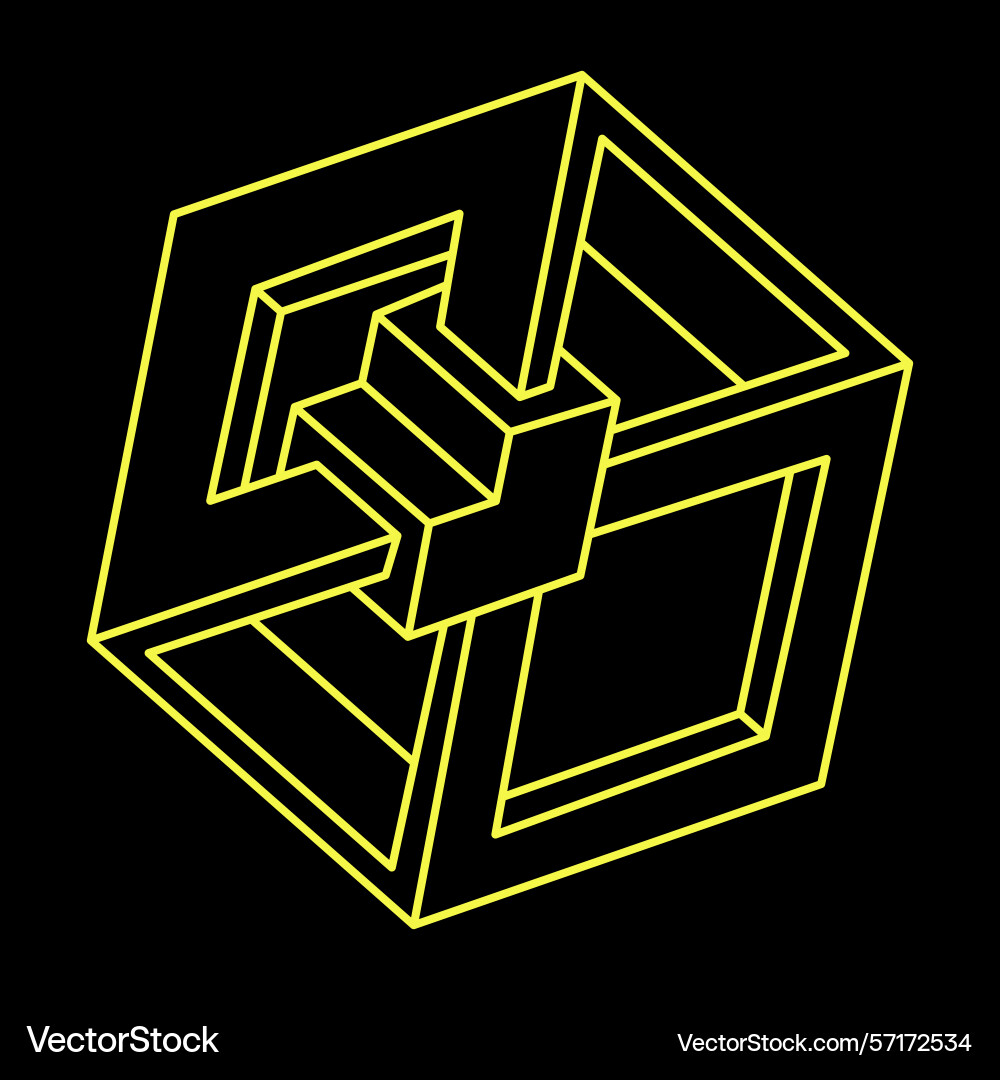 Impossible shapes web design element optical Impossible shapes web design element optical vector image