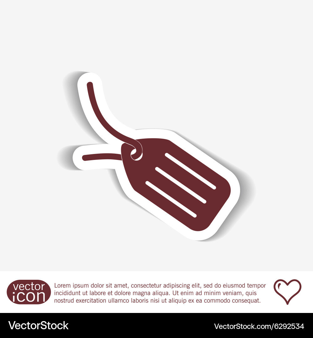 Label icon button vector image