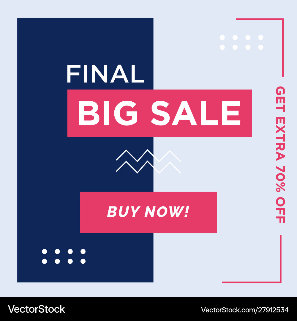 Modern sale banner for social media template- vect Modern sale banner for social media template- vect vector image