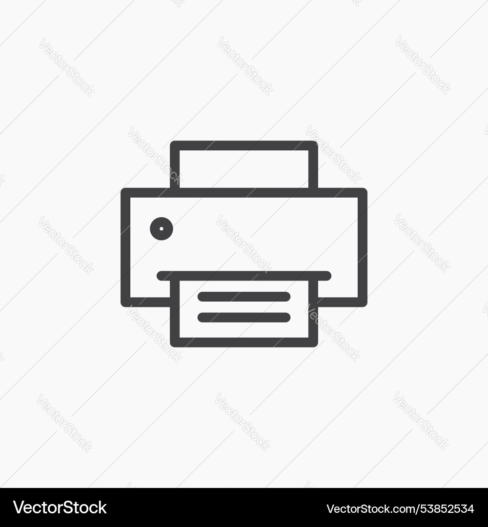 Print button icon set Vector Image