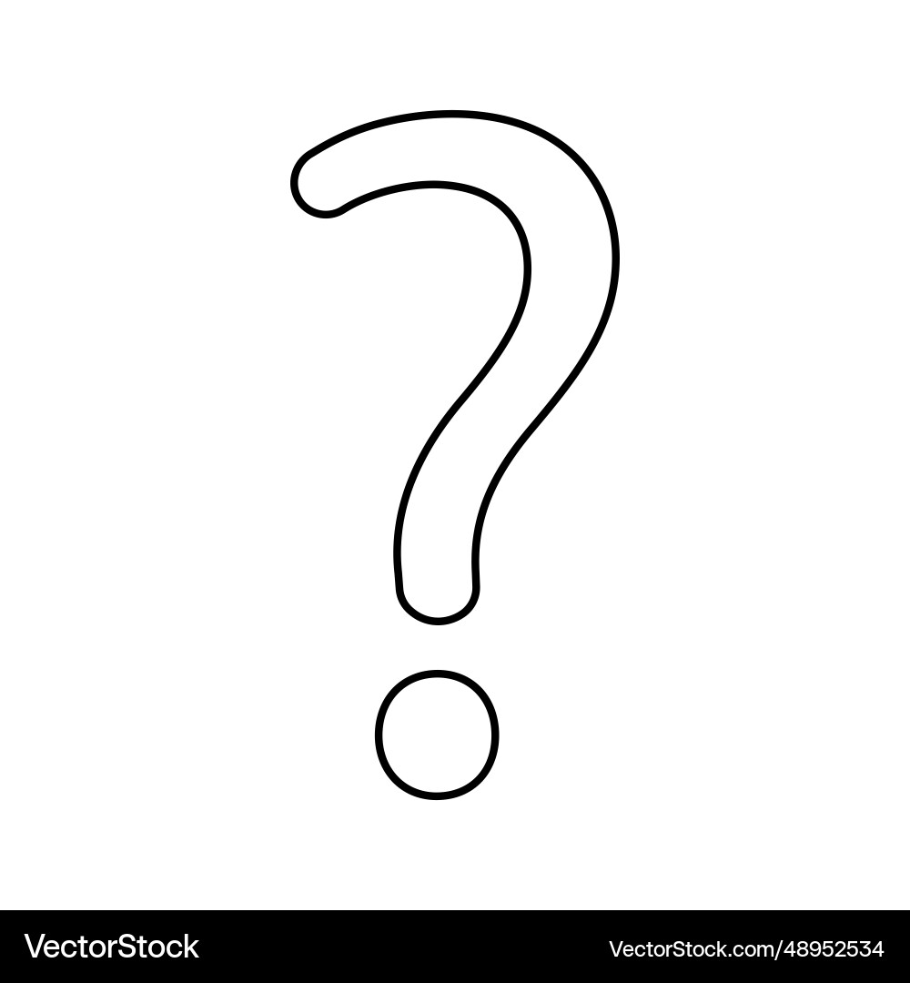 Question icon from primitive set vector image
