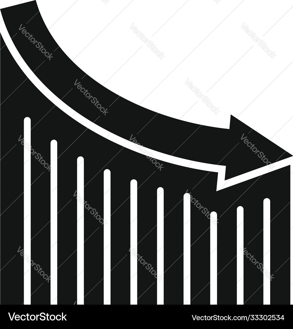 Regression analysis icon simple style Regression analysis icon simple style vector image
