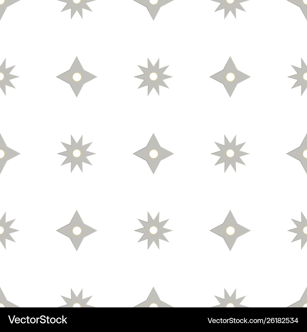 Seamless pattern with shurikens ninja weapon Seamless pattern with shurikens ninja weapon vector image