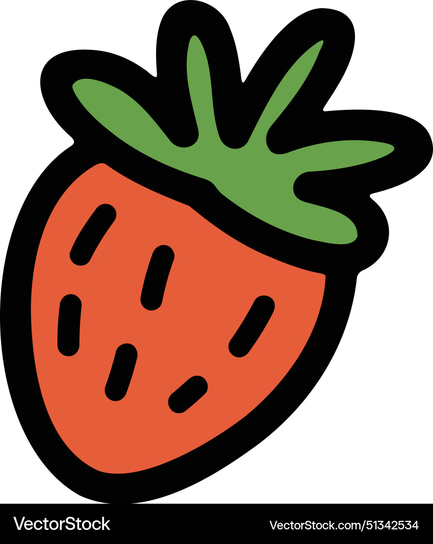 Strawberry hand drawn in line art style Strawberry hand drawn in line art style vector image