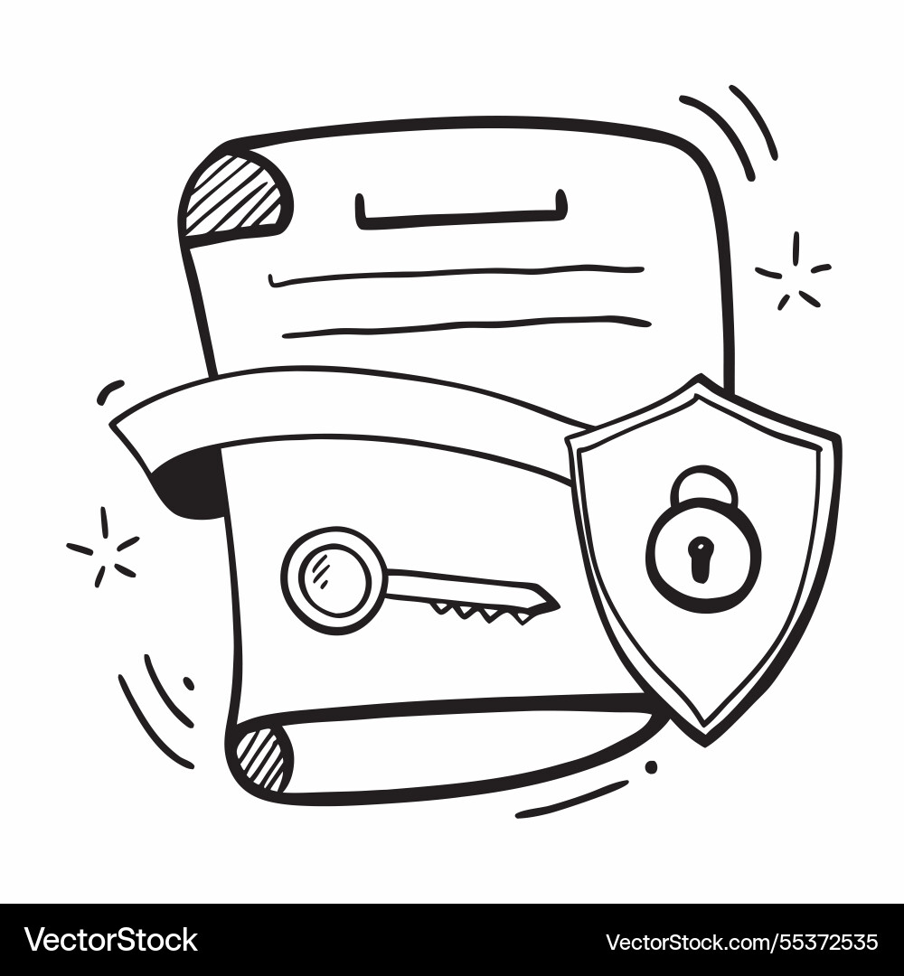 2d as security token icon with a key and shield 2d as security token icon with a key and shield vector image