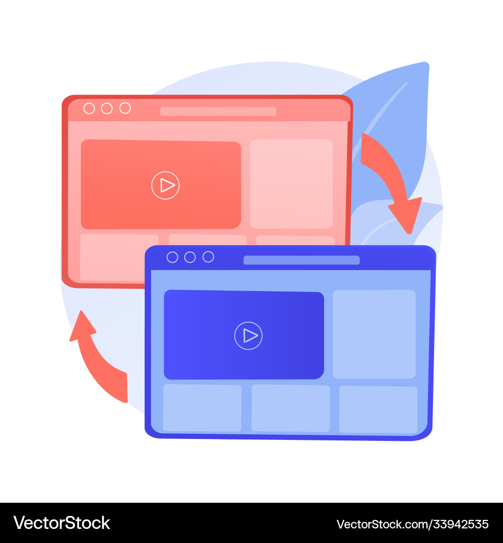 Cross-browser compatibility abstract concept Cross-browser compatibility abstract concept vector image
