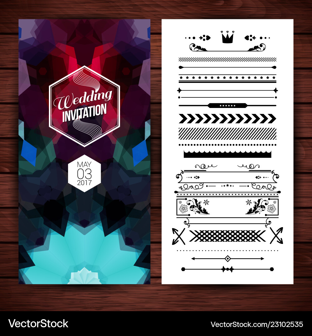 Image of wedding invitation with text and objects Image of wedding invitation with text and objects vector image