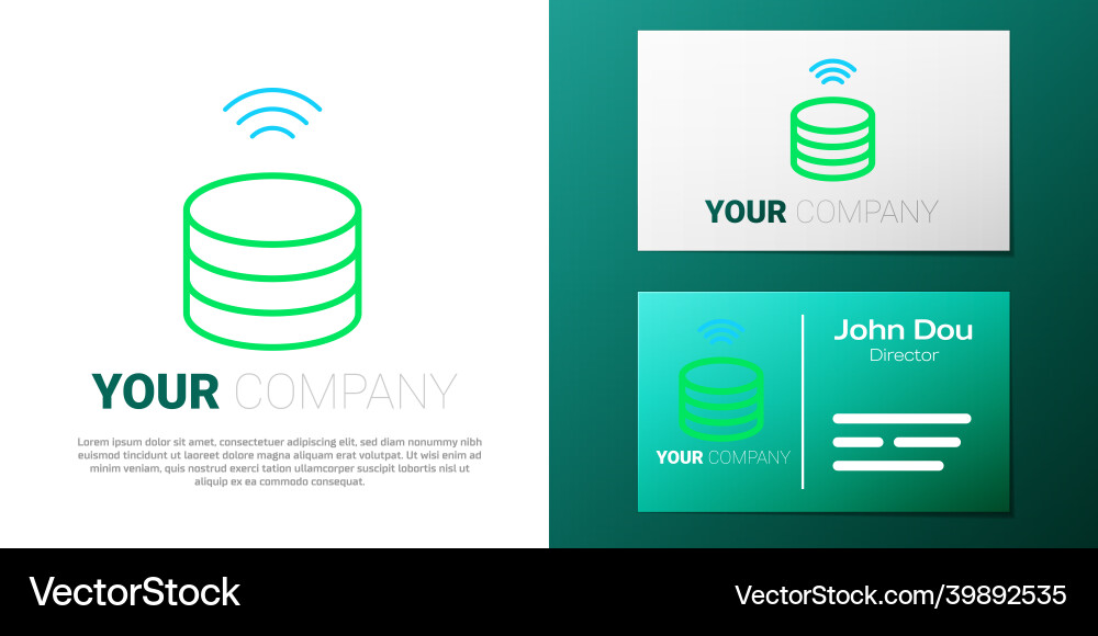 Line smart server data web hosting icon isolated Line smart server data web hosting icon isolated vector image