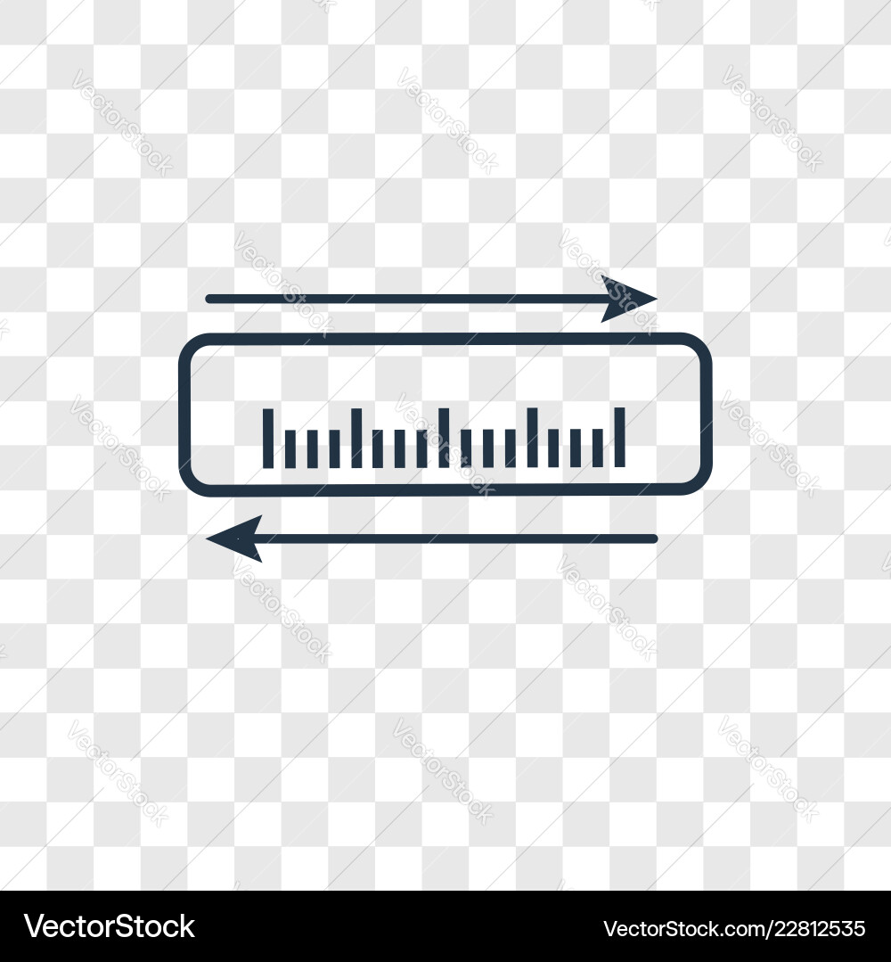 Measure concept linear icon isolated Measure concept linear icon isolated vector image