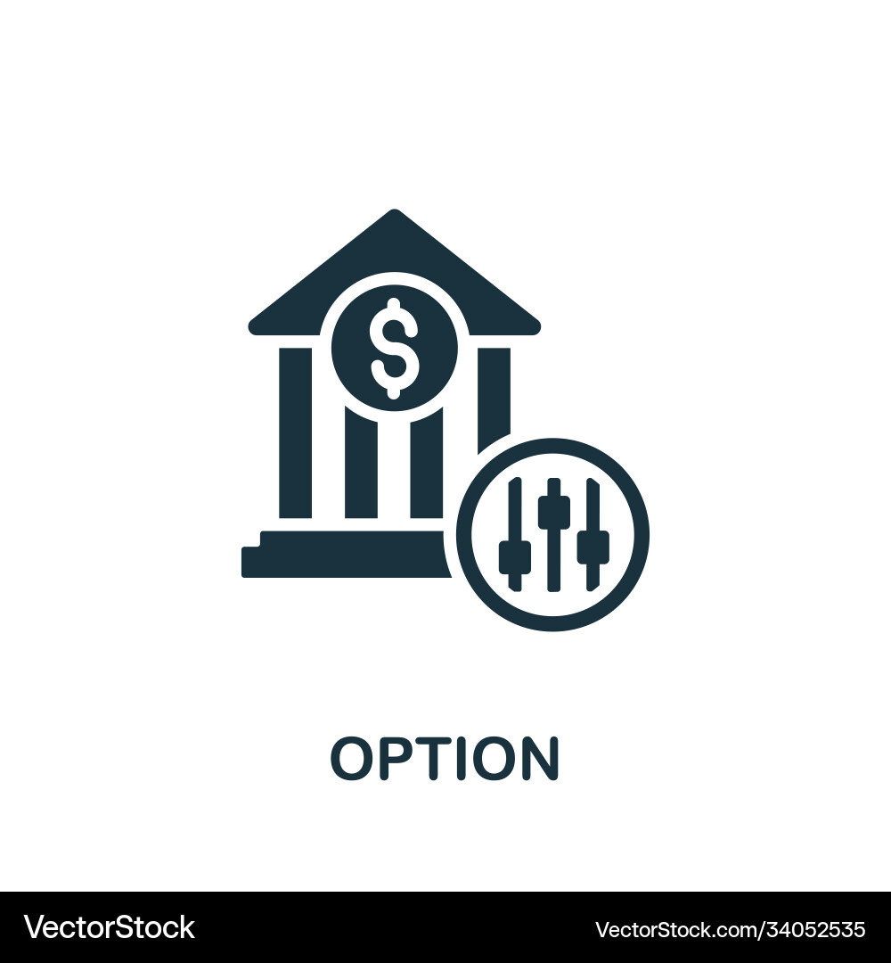 Option icon simple element from banking Vector Image