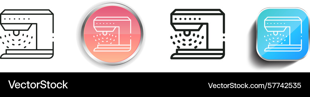 Radiology icon thin linear regular and button Radiology icon thin linear regular and button vector image