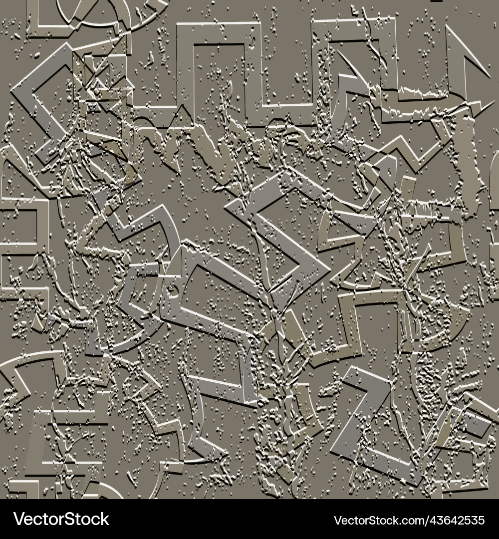 Scratch textured abstract 3d seamless pattern Vector Image