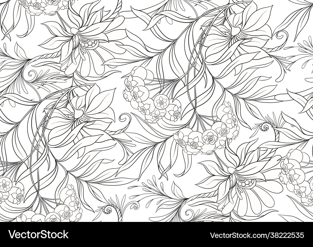 Seamless pattern background with decorative Seamless pattern background with decorative vector image