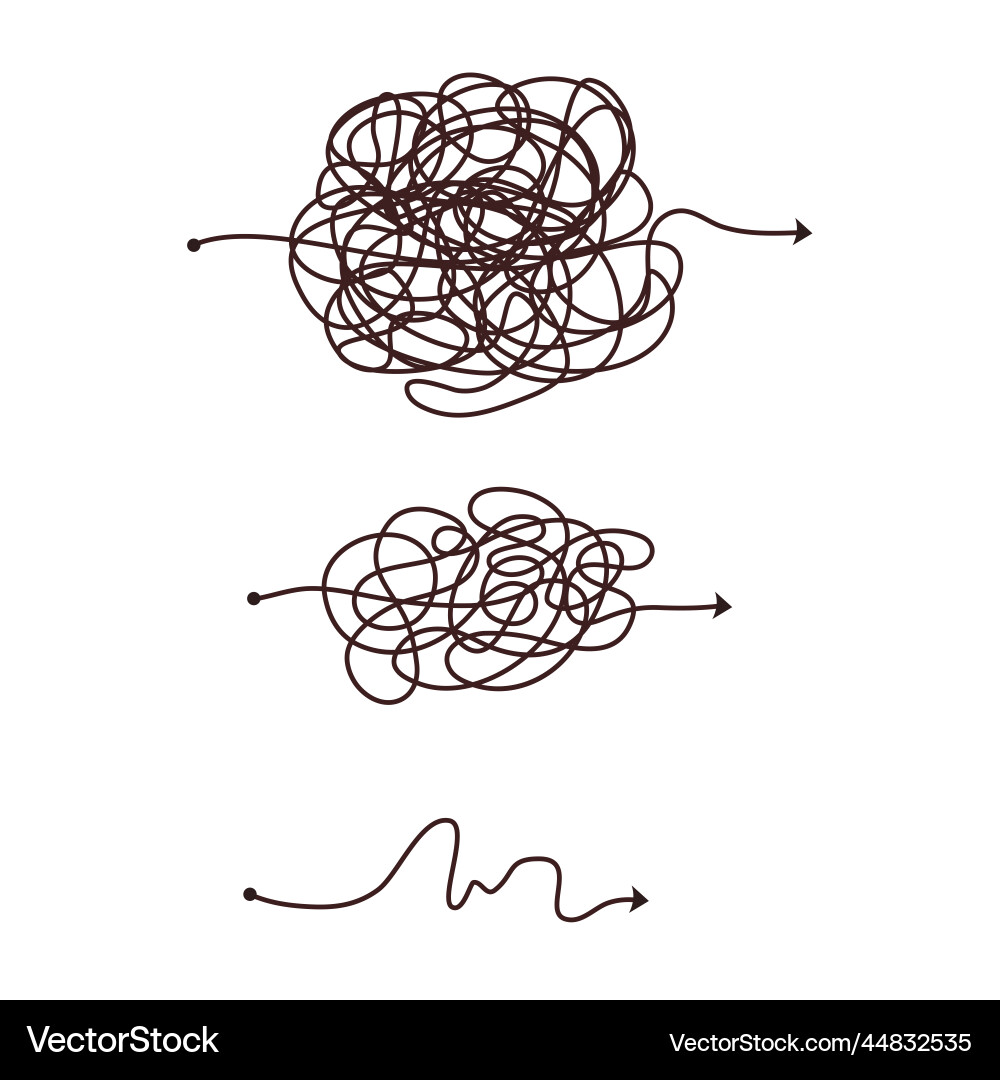 Simple line and complex easy way scribble doodle Simple line and complex easy way scribble doodle vector image