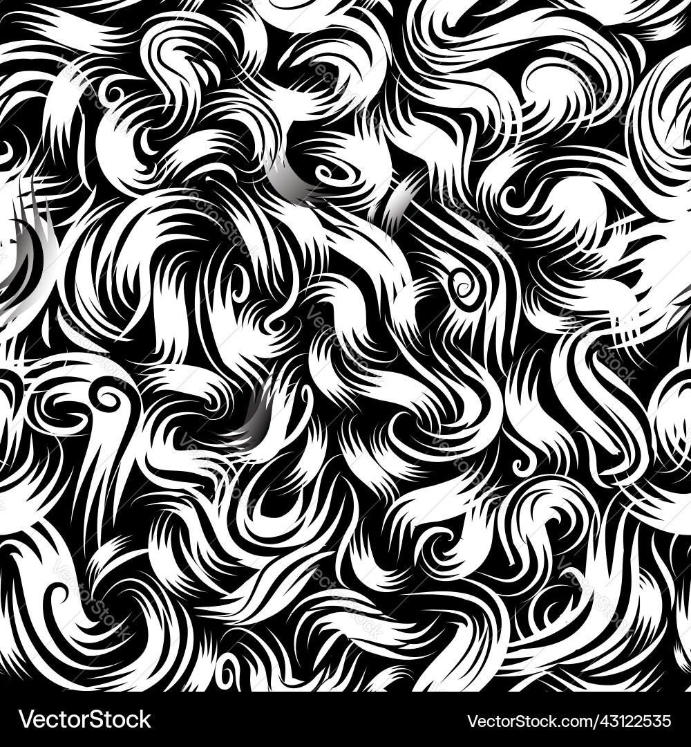Swirl Lines & Dots Abstract Pattern vector image