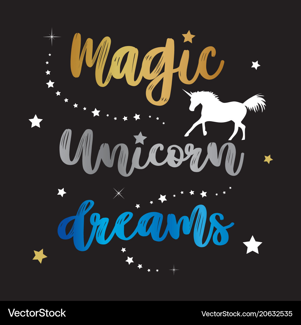 Unicorns horse cute dream fantasy cartoon Unicorns horse cute dream fantasy cartoon vector image
