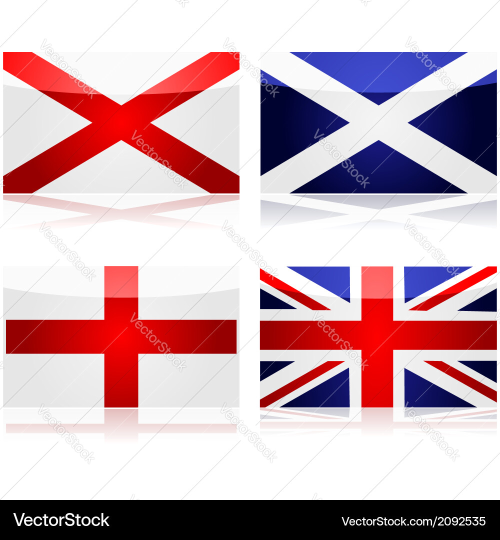 Union Jack Flags vector image