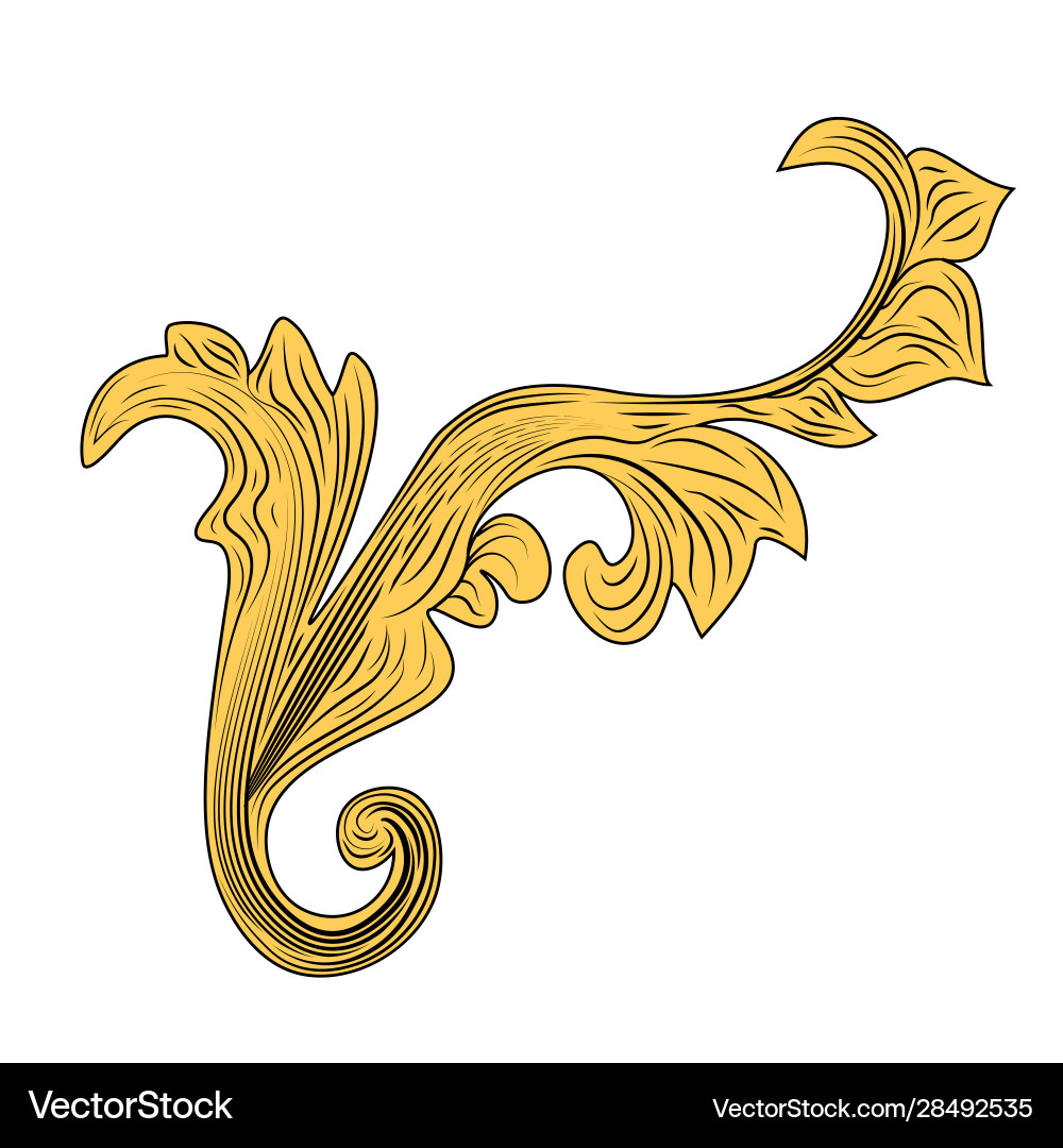 Victorian element in retro style abstract Vector Image