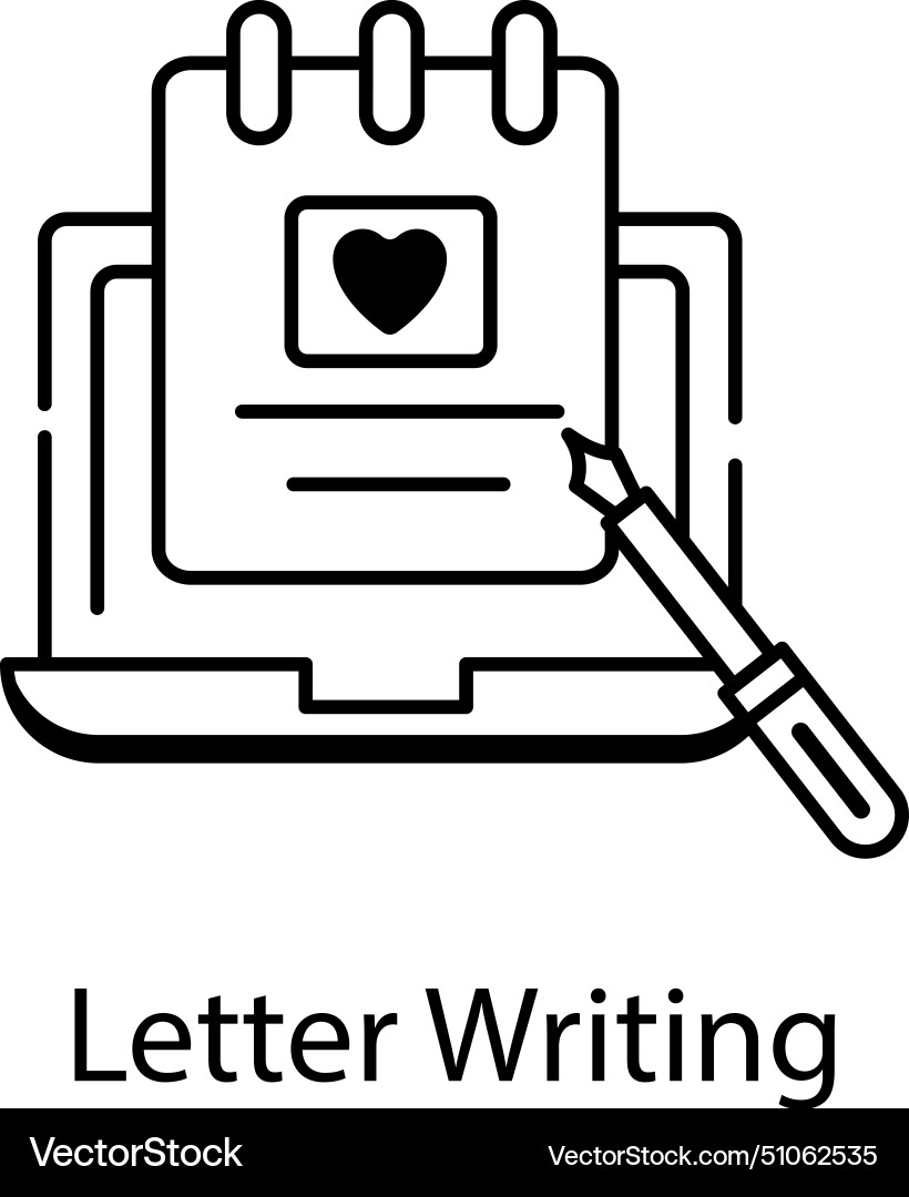 Webcontent writing linear icons Royalty Free Vector Image