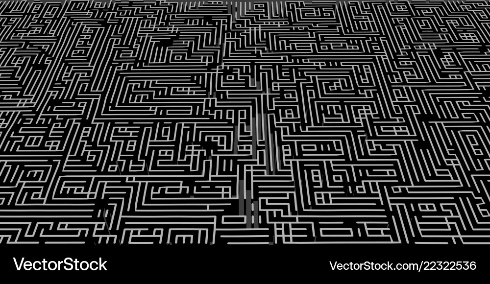 Abstract background 3d labyrinth for design vector image