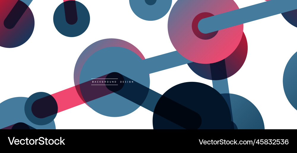 Abstract background round dots connected by lines Vector Image