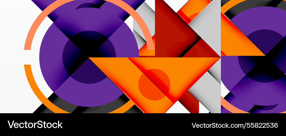 Abstract geometric composition with intersecting Abstract geometric composition with intersecting vector image