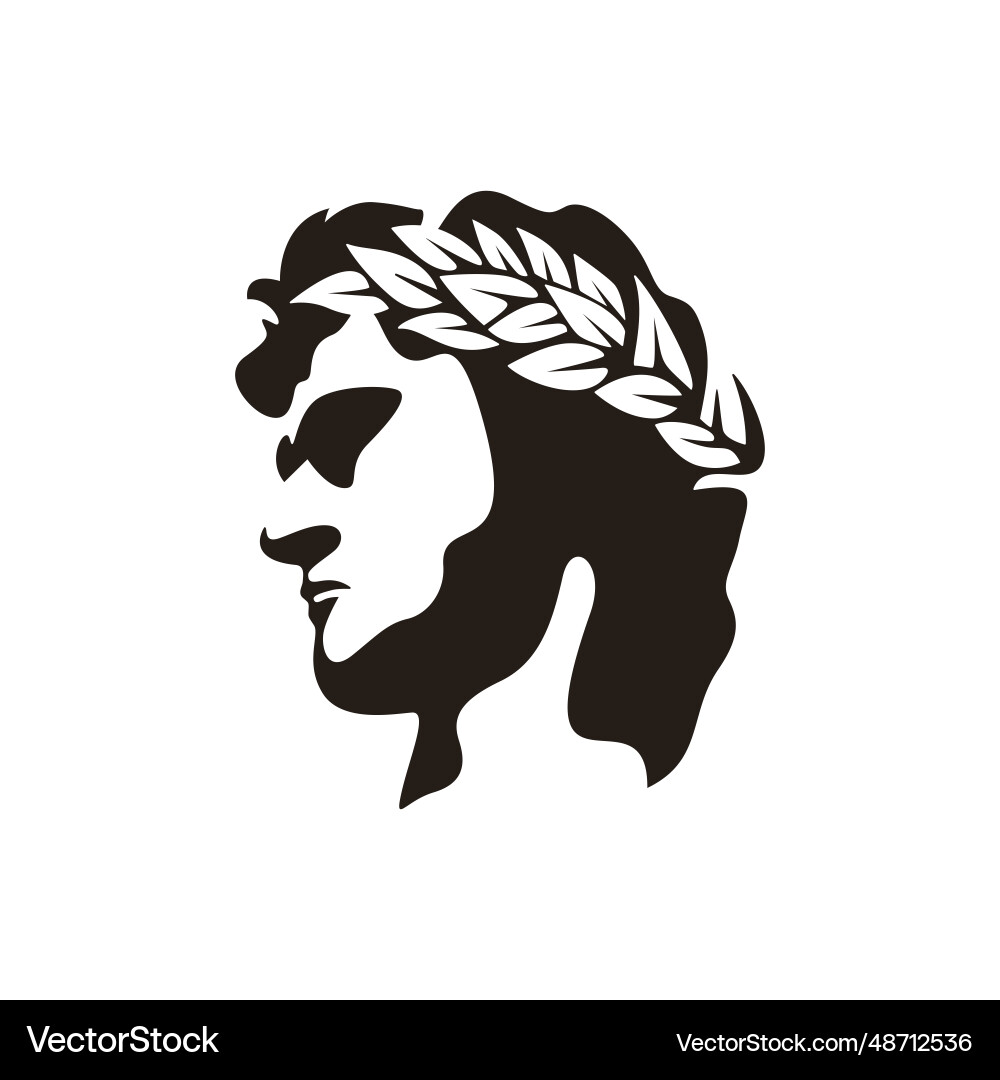 Ancient Greek Philosopher Wreath Logo – Royalty-Free Vector | VectorStock, image size:1000x1080