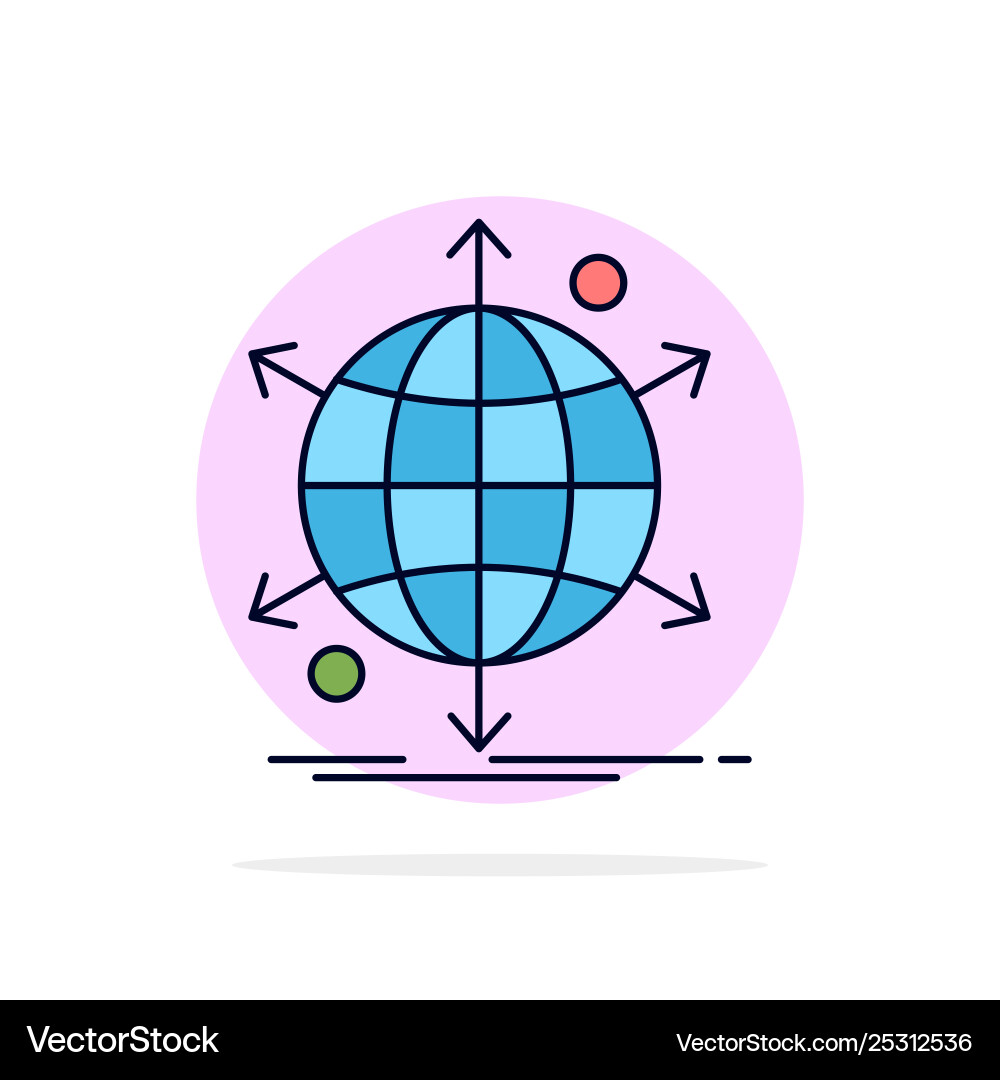 Business international net network web flat color Business international net network web flat color vector image