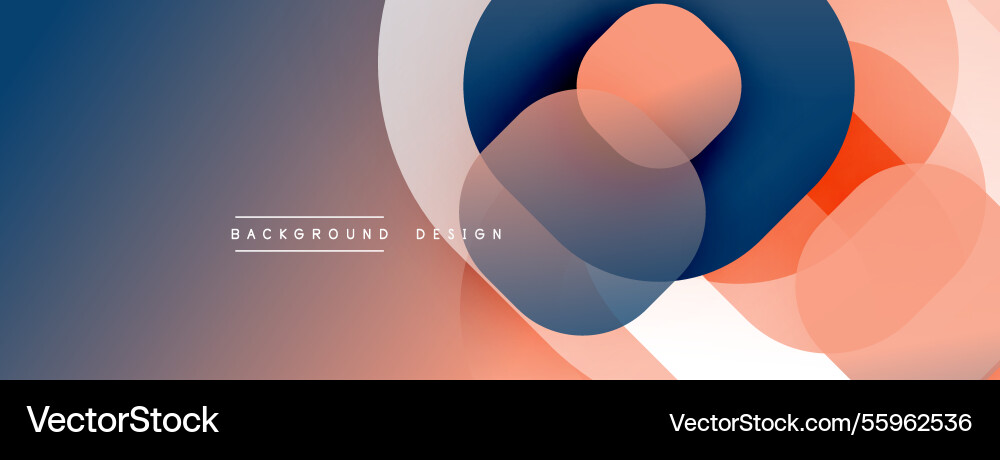 Circular abstract design with overlapping Vector Image