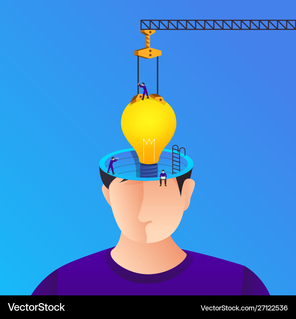 Flat design concept create big idea with xx Flat design concept create big idea with xx vector image