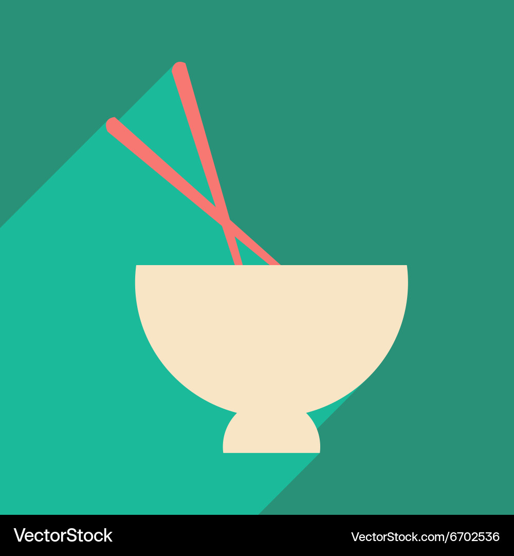Flat with shadow icon and mobile application soup Vector Image