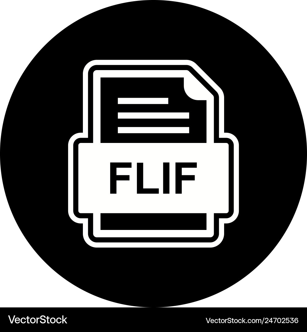 Flif file document icon Vector Image