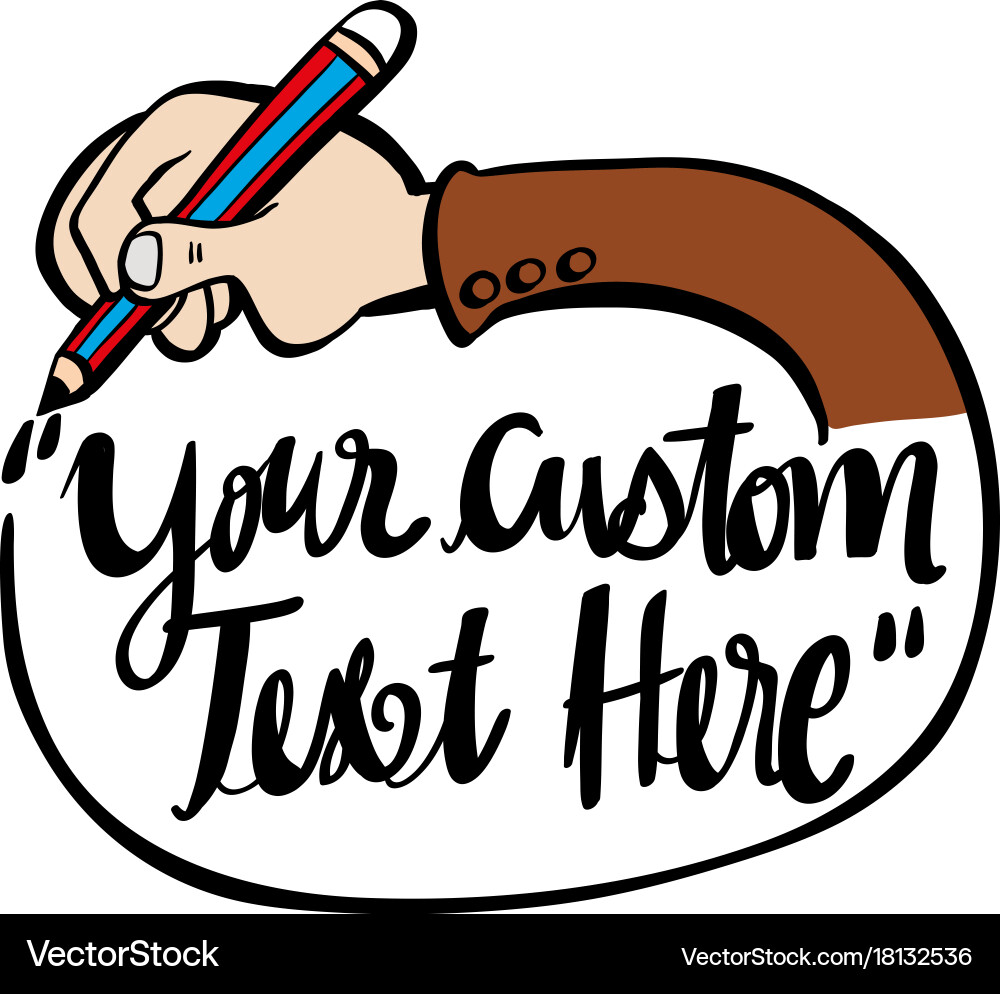 Frame template with sample text in middle vector image